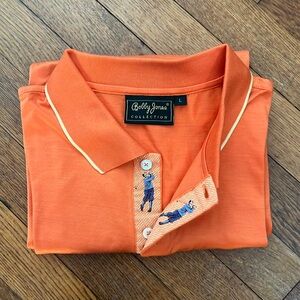 Bobby Jones Collection Orange Golf Polo Large
